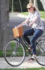 KIRSTEN DUNST Riding a Bike Out in Los Angeles