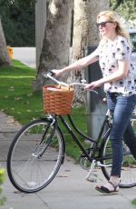 KIRSTEN DUNST Riding a Bike Out in Los Angeles