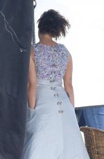 KRISTEN STEWART on the Set of Chanel Photoshoot in Malibu
