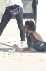 KRISTEN STEWART on the Set of Chanel Photoshoot in Malibu