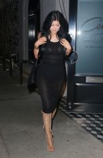 KYLIE JENNER in Tight Dress Out and About in West Hollywood