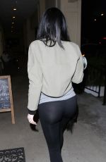 KYLIE JENNER in Tights Arrives at Sugarfish in Los Angeles