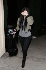 KYLIE JENNER in Tights Arrives at Sugarfish in Los Angeles