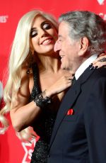 LADY GAGA and Tony Bennett at 2015 Musicares Person of the Year Gala Honoring Bob Dylan