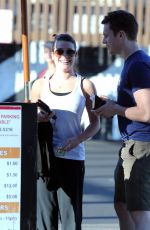 LEA MICHELE and Jonathan Groff Out for Lunch in Los Angeles