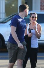 LEA MICHELE and Jonathan Groff Out for Lunch in Los Angeles