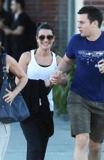 LEA MICHELE and Jonathan Groff Out for Lunch in Los Angeles