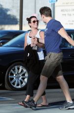 LEA MICHELE and Jonathan Groff Out for Lunch in Los Angeles