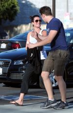 LEA MICHELE and Jonathan Groff Out for Lunch in Los Angeles