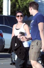 LEA MICHELE and Jonathan Groff Out for Lunch in Los Angeles