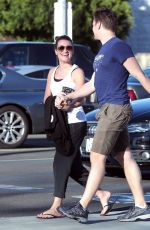 LEA MICHELE and Jonathan Groff Out for Lunch in Los Angeles