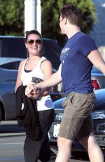 LEA MICHELE and Jonathan Groff Out for Lunch in Los Angeles