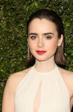 LILY COLLINS at Chanel and Charles Finch Pre-oscar Dinner in Los Angeles