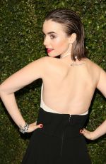 LILY COLLINS at Chanel and Charles Finch Pre-oscar Dinner in Los Angeles