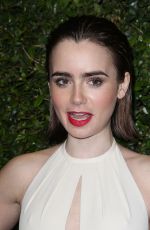 LILY COLLINS at Chanel and Charles Finch Pre-oscar Dinner in Los Angeles