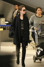 LILY COLLINS at LAX Airport in Los Angeles 1202