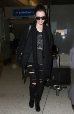 LILY COLLINS at LAX Airport in Los Angeles 1202