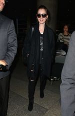 LILY COLLINS at LAX Airport in Los Angeles 1202