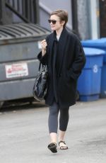 LILY COLLINS in Leggings Out in West Hollywood 2702