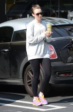 LILY COLLINS Leaves Earthbar in West Hollywood 1602