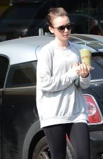 LILY COLLINS Leaves Earthbar in West Hollywood 1602