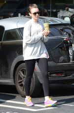 LILY COLLINS Leaves Earthbar in West Hollywood 1602