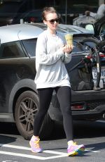 LILY COLLINS Leaves Earthbar in West Hollywood 1602