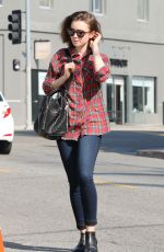 LILY COLLINS Out and About in Beverly Hills 0402