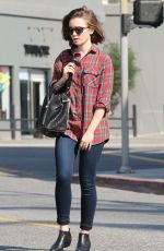 LILY COLLINS Out and About in Beverly Hills 0402