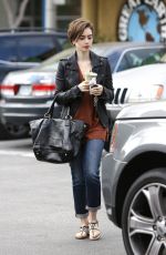 LILY COLLINS Out and About in West Hollywood 2302