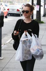 LILY COLLINS Out Shopping in West Hollywood 2002