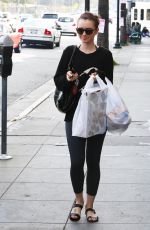 LILY COLLINS Out Shopping in West Hollywood 2002