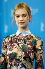LILY JAMES at Cinderella Photocall in Berlin