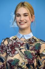 LILY JAMES at Cinderella Photocall in Berlin