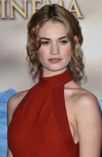 LILY JAMES at Cinderella Photocall in Milan