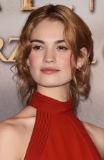 LILY JAMES at Cinderella Photocall in Milan