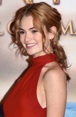 LILY JAMES at Cinderella Photocall in Milan