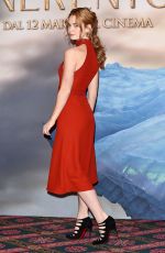 LILY JAMES at Cinderella Photocall in Milan