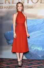 LILY JAMES at Cinderella Photocall in Milan