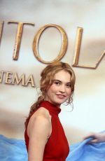 LILY JAMES at Cinderella Photocall in Milan