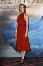 LILY JAMES at Cinderella Photocall in Milan