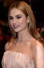 LILY JAMES at Cinderella Premiere in Berlin