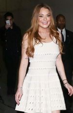 LINDSAY LOHAN Arrives at Jimmy Kimmel Live! in Hollywood