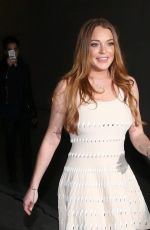LINDSAY LOHAN Arrives at Jimmy Kimmel Live! in Hollywood
