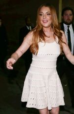 LINDSAY LOHAN Arrives at Jimmy Kimmel Live! in Hollywood