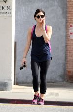 LUCY HALE in Tights leaves a Gym in West Hollywood 1102