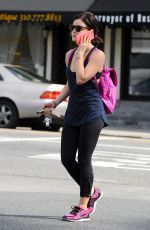 LUCY HALE in Tights leaves a Gym in West Hollywood 1102
