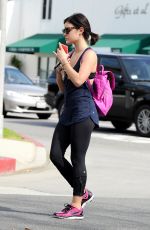 LUCY HALE in Tights leaves a Gym in West Hollywood 1102