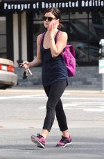 LUCY HALE in Tights leaves a Gym in West Hollywood 1102