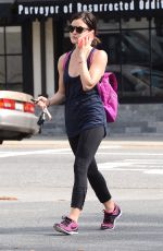 LUCY HALE in Tights leaves a Gym in West Hollywood 1102